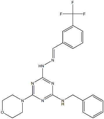3-(trifluoromethyl)benzaldehyde [4-(benzylamino)-6-(4-morpholinyl)-1,3,5-triazin-2-yl]hydrazone