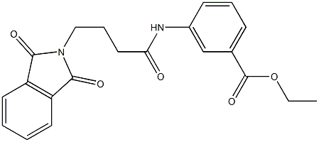 ethyl 3-{[4-(1,3-dioxo-1,3-dihydro-2H-isoindol-2-yl)butanoyl]amino}benzoate Structure