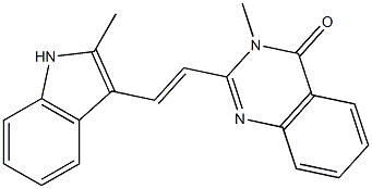 3-methyl-2-[2-(2-methyl-1H-indol-3-yl)vinyl]-4(3H)-quinazolinone Struktur