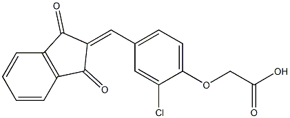  {2-chloro-4-[(1,3-dioxo-1,3-dihydro-2H-inden-2-ylidene)methyl]phenoxy}acetic acid