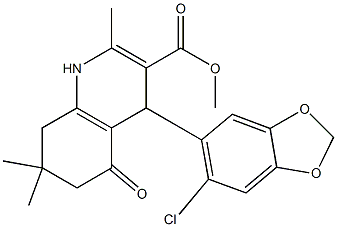 methyl 4-(6-chloro-1,3-benzodioxol-5-yl)-2,7,7-trimethyl-5-oxo-1,4,5,6,7,8-hexahydro-3-quinolinecarboxylate