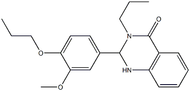 2-(3-methoxy-4-propoxyphenyl)-3-propyl-2,3-dihydro-4(1H)-quinazolinone Structure