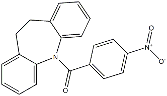 5-{4-nitrobenzoyl}-10,11-dihydro-5H-dibenzo[b,f]azepine,,结构式