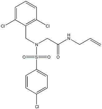 N-allyl-2-[[(4-chlorophenyl)sulfonyl](2,6-dichlorobenzyl)amino]acetamide