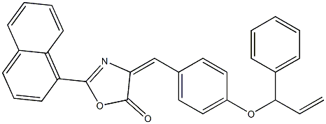 2-(1-naphthyl)-4-{4-[(1-phenyl-2-propenyl)oxy]benzylidene}-1,3-oxazol-5(4H)-one 结构式