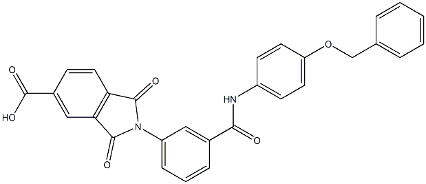 1,3-dioxo-2-{3-[({4-[(phenylmethyl)oxy]phenyl}amino)carbonyl]phenyl}-2,3-dihydro-1H-isoindole-5-carboxylic acid