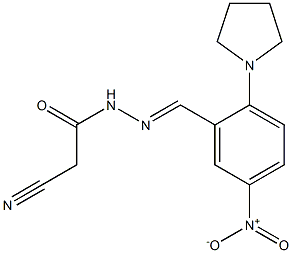 2-cyano-N'-[5-nitro-2-(1-pyrrolidinyl)benzylidene]acetohydrazide