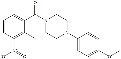 1-{3-nitro-2-methylbenzoyl}-4-(4-methoxyphenyl)piperazine Structure