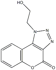 1-(2-hydroxyethyl)chromeno[3,4-d][1,2,3]triazol-4(1H)-one,,结构式