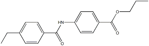 propyl 4-[(4-ethylbenzoyl)amino]benzoate Struktur