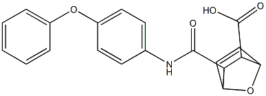 3-[(4-phenoxyanilino)carbonyl]-7-oxabicyclo[2.2.1]hept-5-ene-2-carboxylic acid,,结构式
