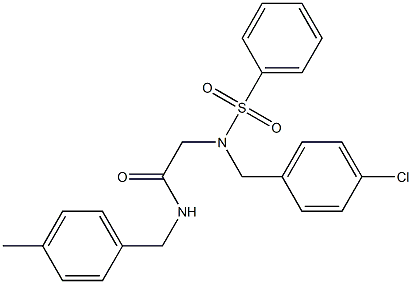  2-[(4-chlorobenzyl)(phenylsulfonyl)amino]-N-(4-methylbenzyl)acetamide