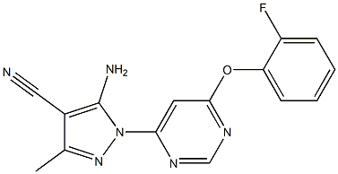 5-amino-1-[6-(2-fluorophenoxy)-4-pyrimidinyl]-3-methyl-1H-pyrazole-4-carbonitrile Structure