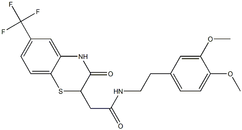 N-[2-(3,4-dimethoxyphenyl)ethyl]-2-[3-oxo-6-(trifluoromethyl)-3,4-dihydro-2H-1,4-benzothiazin-2-yl]acetamide