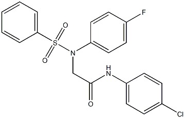 N-(4-chlorophenyl)-2-[(4-fluorophenyl)(phenylsulfonyl)amino]acetamide