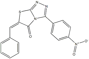 6-benzylidene-3-{4-nitrophenyl}[1,3]thiazolo[2,3-c][1,2,4]triazol-5(6H)-one Structure