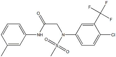 2-[4-chloro(methylsulfonyl)-3-(trifluoromethyl)anilino]-N-(3-methylphenyl)acetamide