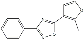 5-(2-methyl-3-furyl)-3-phenyl-1,2,4-oxadiazole Structure