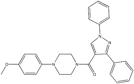 4-{4-[(1,3-diphenyl-1H-pyrazol-4-yl)carbonyl]-1-piperazinyl}phenyl methyl ether