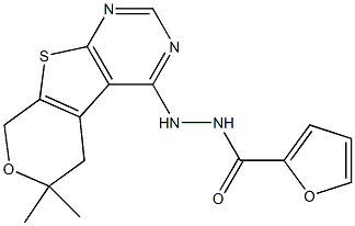 N'-(6,6-dimethyl-5,8-dihydro-6H-pyrano[4',3':4,5]thieno[2,3-d]pyrimidin-4-yl)-2-furohydrazide