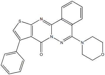 5-(4-morpholinyl)-9-phenyl-8H-thieno[2',3':4,5]pyrimido[2,1-a]phthalazin-8-one