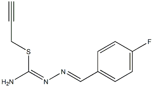 2-propynyl N'-(4-fluorobenzylidene)hydrazonothiocarbamate Structure