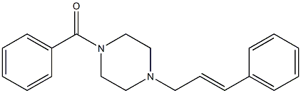 1-benzoyl-4-cinnamylpiperazine Struktur
