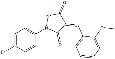 1-(4-bromophenyl)-4-(2-methoxybenzylidene)-3,5-pyrazolidinedione Structure