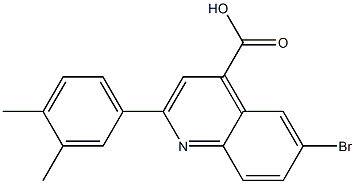 6-bromo-2-(3,4-dimethylphenyl)-4-quinolinecarboxylic acid Structure