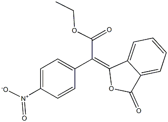 ethyl {4-nitrophenyl}(3-oxo-2-benzofuran-1(3H)-ylidene)acetate,,结构式