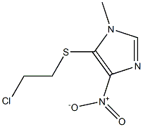 5-[(2-chloroethyl)sulfanyl]-4-nitro-1-methyl-1H-imidazole,,结构式