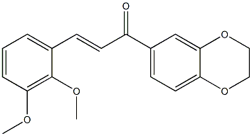 1-(2,3-dihydro-1,4-benzodioxin-6-yl)-3-(2,3-dimethoxyphenyl)-2-propen-1-one Structure