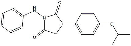 1-anilino-3-(4-isopropoxyphenyl)-2,5-pyrrolidinedione Structure