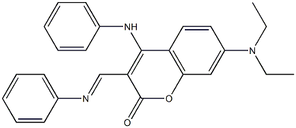 4-anilino-7-(diethylamino)-3-[(phenylimino)methyl]-2H-chromen-2-one|