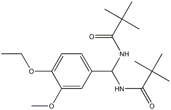 N-[[(2,2-dimethylpropanoyl)amino](4-ethoxy-3-methoxyphenyl)methyl]-2,2-dimethylpropanamide Structure