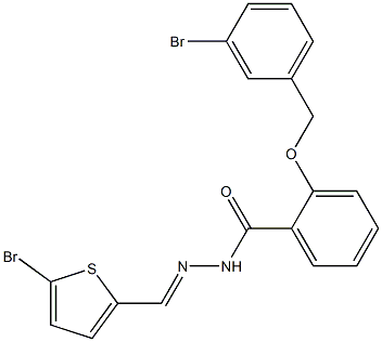 2-[(3-bromobenzyl)oxy]-N'-[(5-bromo-2-thienyl)methylene]benzohydrazide Structure