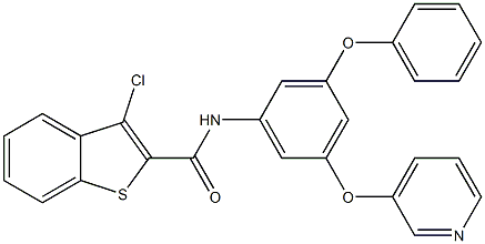 3-chloro-N-[3-phenoxy-5-(3-pyridinyloxy)phenyl]-1-benzothiophene-2-carboxamide