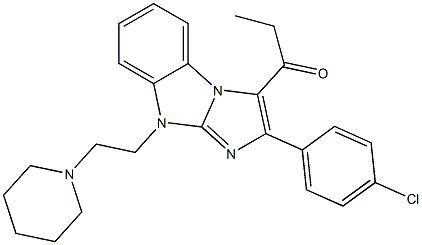 1-{2-(4-chlorophenyl)-9-[2-(1-piperidinyl)ethyl]-9H-imidazo[1,2-a]benzimidazol-3-yl}-1-propanone