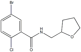 5-bromo-2-chloro-N-(tetrahydro-2-furanylmethyl)benzamide,,结构式