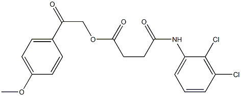 2-(4-methoxyphenyl)-2-oxoethyl 4-(2,3-dichloroanilino)-4-oxobutanoate Structure