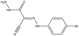 2-[(4-bromophenyl)hydrazono]-2-cyanoacetohydrazide Struktur