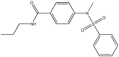 4-[methyl(phenylsulfonyl)amino]-N-propylbenzamide 化学構造式