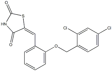 5-{2-[(2,4-dichlorobenzyl)oxy]benzylidene}-1,3-thiazolidine-2,4-dione Structure