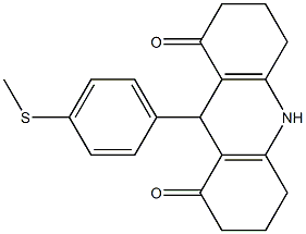 9-[4-(methylsulfanyl)phenyl]-3,4,6,7,9,10-hexahydro-1,8(2H,5H)-acridinedione Structure