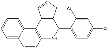 4-(2,4-dichlorophenyl)-3a,4,5,11c-tetrahydro-3H-benzo[f]cyclopenta[c]quinoline Struktur