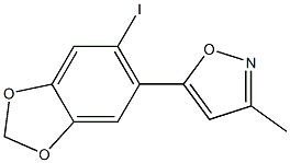 5-(6-iodo-1,3-benzodioxol-5-yl)-3-methylisoxazole 结构式