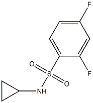 N-cyclopropyl-2,4-difluorobenzenesulfonamide 结构式