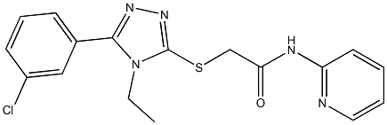 2-{[5-(3-chlorophenyl)-4-ethyl-4H-1,2,4-triazol-3-yl]sulfanyl}-N-(2-pyridinyl)acetamide