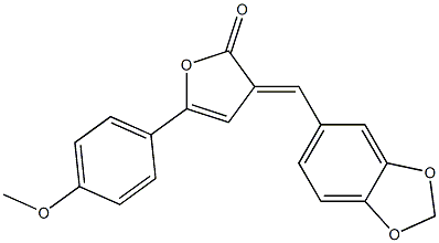 3-(1,3-benzodioxol-5-ylmethylene)-5-(4-methoxyphenyl)-2(3H)-furanone Structure