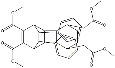 tetramethyl 4,7-dimethyl-15,16-diphenylpentacyclo[8.2.2.2~4,7~.0~2,9~.0~3,8~]hexadeca-5,13,15-triene-5,6,11,12-tetracarboxylate 化学構造式